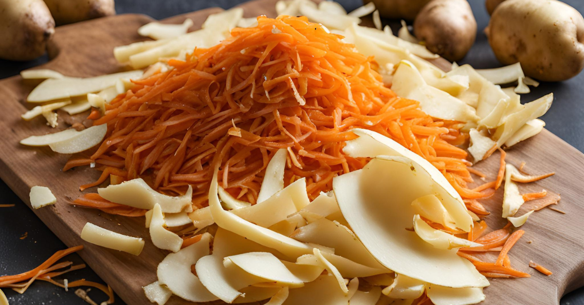 Potato and carrot peelings